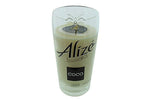 A clear Recycled Alize Coco Liqueur Candle, featuring a cream-colored hand-poured soy wax and an unlit wick, recreates the look of a unique liqueur bottle candle.