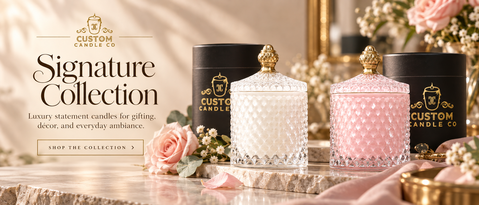 Signature candles from Custom Candle Co