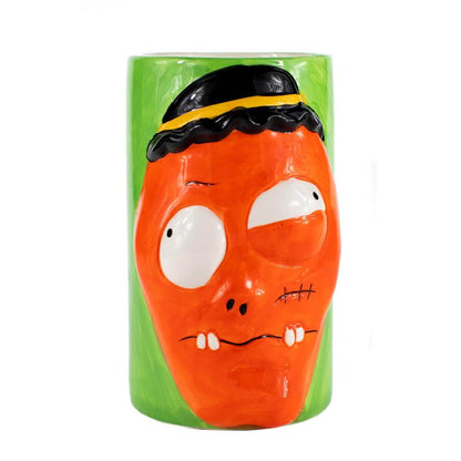 Ceramic Monster Face Candle – Orange