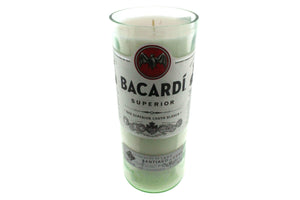 Recycled Bacardi Superior Rum Candle