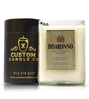 Recycled Disaronno Italian Liqueur Bottle Candle