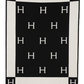 The Designer Paris Gift Set features a rectangular black and white cotton throw blanket with a border and grid of white "H" letters—ideal for custom design baskets or as a thoughtful gift set addition.
