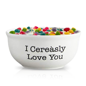Cereal Crunchy Berries Cereal Candle with White Quoted Bowl