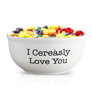 Cereal Fruity Loops Candle with White Quoted Bowl