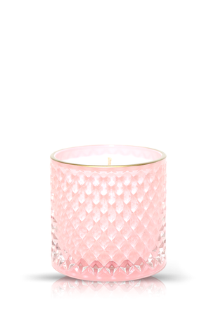 Elegant Pink Crystal Scented Candle