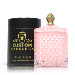 Elegant Pink Crystal Scented Candle