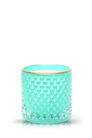 Elegant Turquoise Crystal Scented Candle