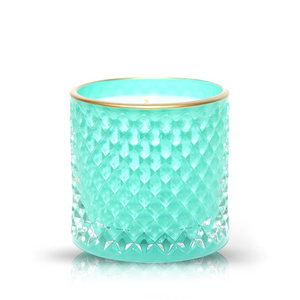 Elegant Turquoise Crystal Scented Candle