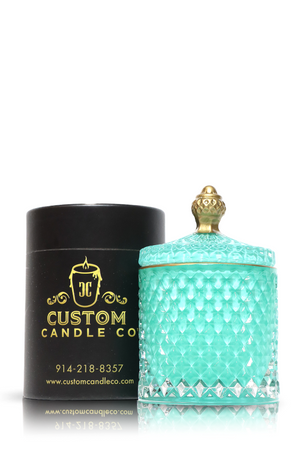 Elegant Turquoise Crystal Scented Candle