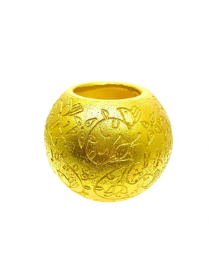 Small Gold Holiday Globe Candle