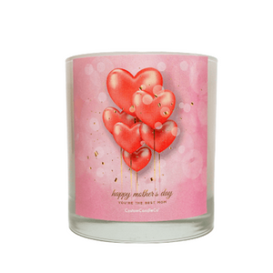 "Happy Mother's Day" White Glass Candle