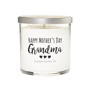 "Happy Mother's day, Grandma" Clear Glass Candle