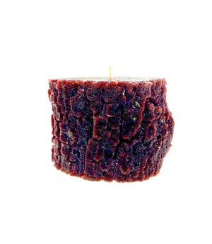 Christmas Holiday Log Shaped Candle (Dark Burgundy)