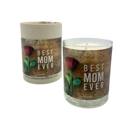 Best Mom Ever quoted candle with box – Amber Scent