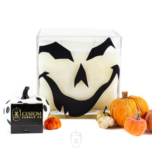 Jack O’lantern Cube Candle 4 Wick Candle