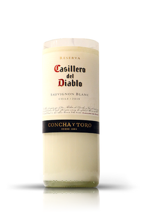 Recycled Castillero Del Diablo Sauvignon Blanco  Wine Candle