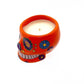 Small Skull Head Candle – Orange – Nutmeg Scent