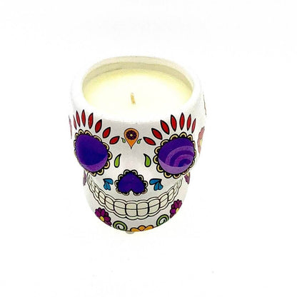 Small Skull Head Candle – White – Nutmeg Scent