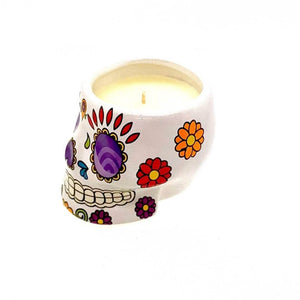 Small Skull Head Candle – White – Nutmeg Scent