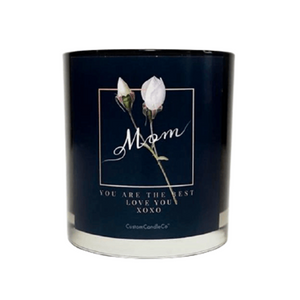 "Mom, You're the best" Black Glass Candle