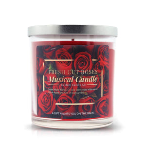 Musical Love Candle – Fresh Cut Roses
