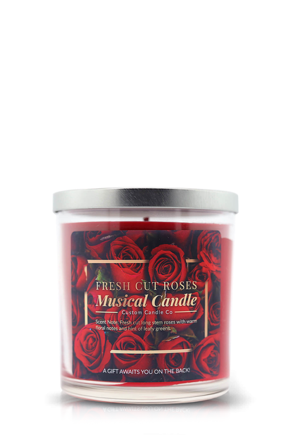 Musical Love Candle – Fresh Cut Roses
