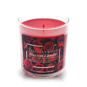 Musical Love Candle – Fresh Cut Roses
