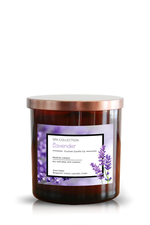 Musical Spa Lavender Candle