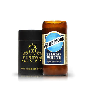 Recycled Blue Moon Beer Candle