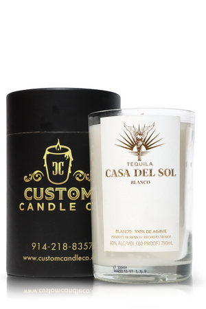 Recycled Casa Del Sol Blaco Tequila Candle