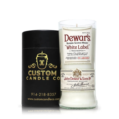 Recycled Dewar's White Label Whiskey Candle