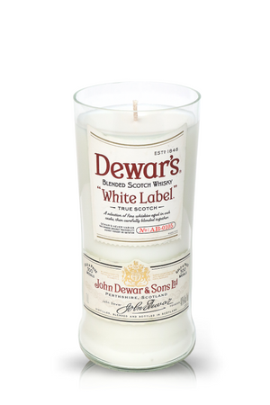 Recycled Dewar's White Label Whiskey Candle