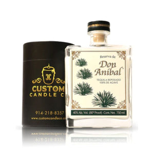 Recycled Don Anibal Tequila Candle