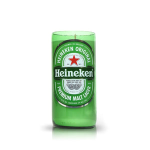 Recycled Heineken Beer Bottle Candle