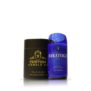 Recycled Saratoga Still Spring Water Candle - Curved Cut