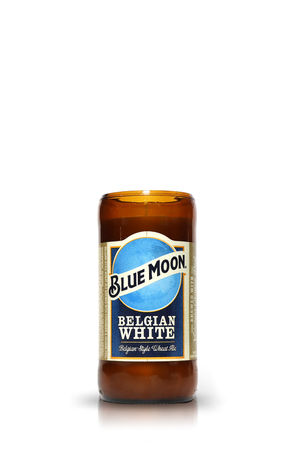 Recycled Blue Moon Beer Candle