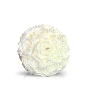 Rose Silver Shimmer White Candle