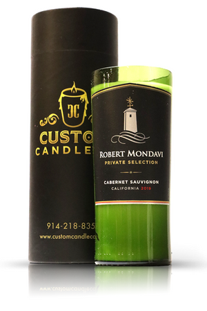 Recycled Robert Mondavi Cabernet Sauvignon Wine Candle