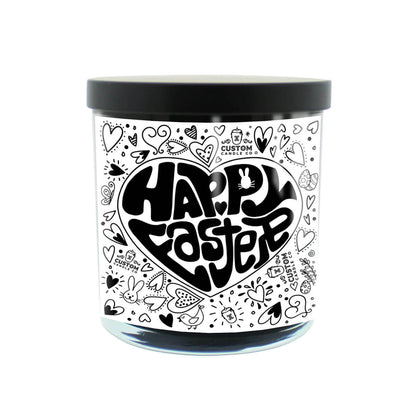 Happy Easter Typographic Candle