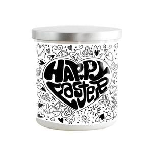 Happy Easter Typographic Candle