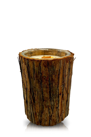 Wood Circular Tall Candle – Feng Shui Wood Scent