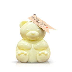 Teddy Bear Pastel Yellow Chubby Candle
