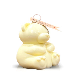 Teddy Bear Pastel Yellow Chubby Candle