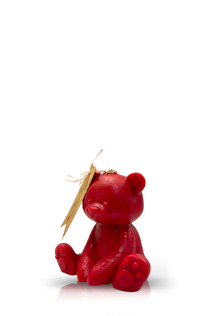 Teddy Bear Red Baby Candle