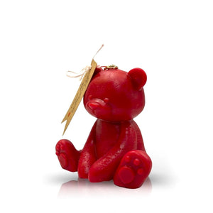 Teddy Bear Red Baby Candle