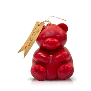 Teddy Bear Red Chubby Candle