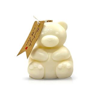 Teddy Bear White Chubby Candle