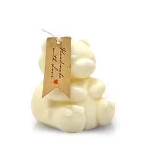 Teddy Bear White Chubby Candle