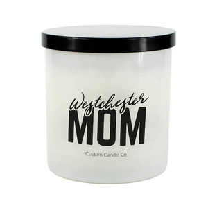 Westchester Mom White Glass Candle