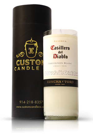Recycled Castillero Del Diablo Sauvignon Blanco  Wine Candle